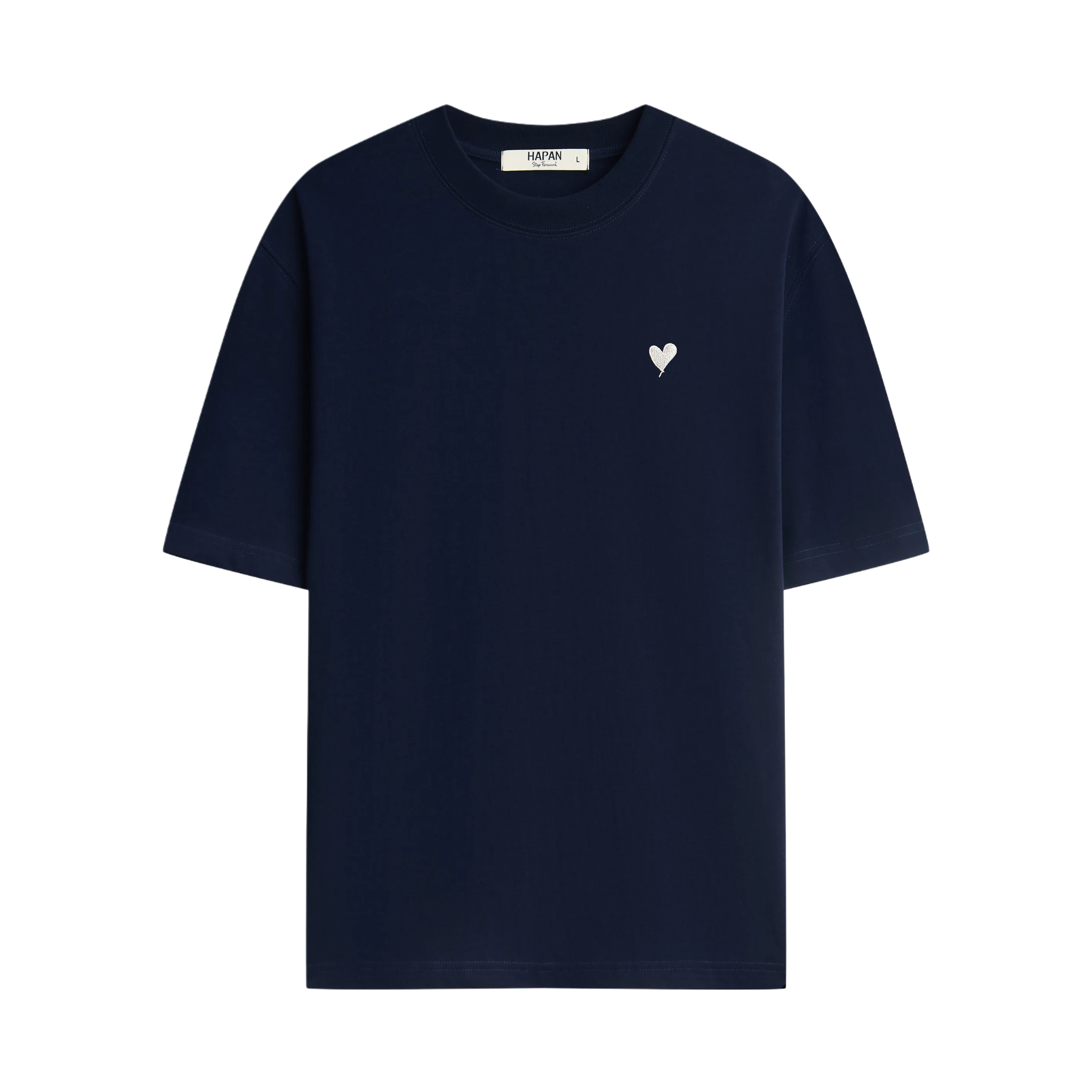 Áo thun Minimal Heart | Navy - Thêu Tim  Be | StepForward Collection