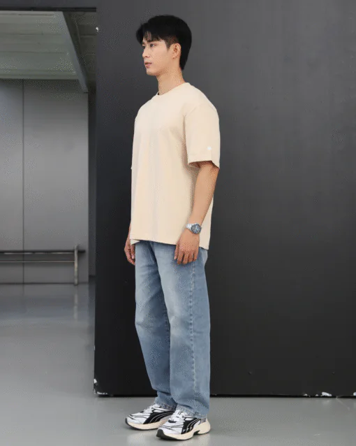 Áo thun Basic Loose | Oat Milk - Flagship - Hình ảnh 4