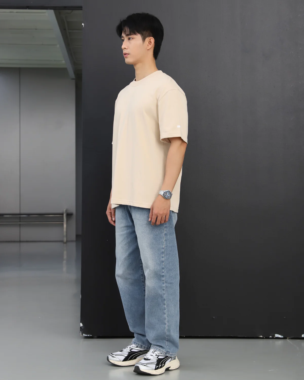 Áo thun Basic Loose | Oat Milk - Flagship - Ảnh 4