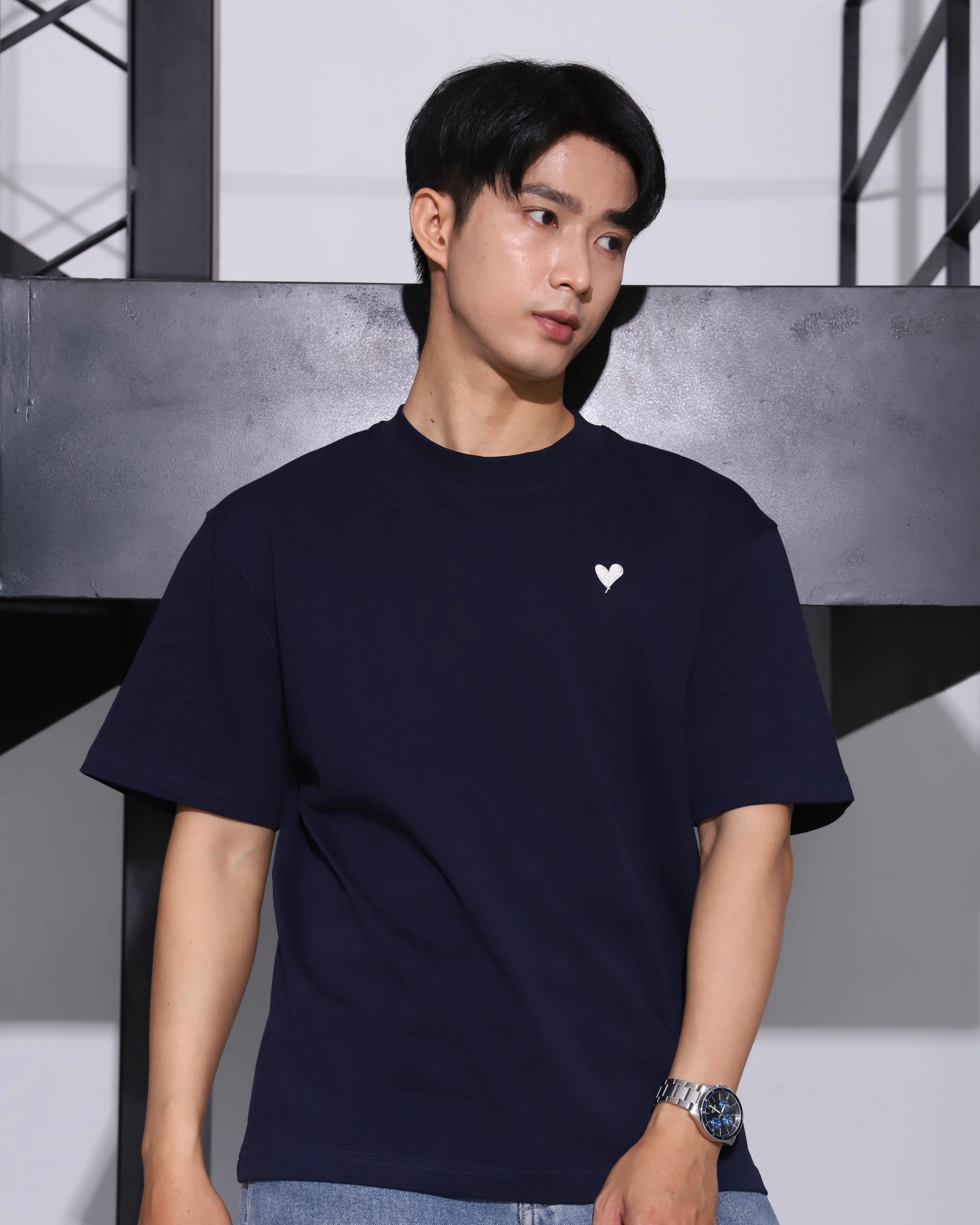 Áo thun Minimal Heart | Navy - Thêu Tim  Be | StepForward Collection - Hình ảnh 7