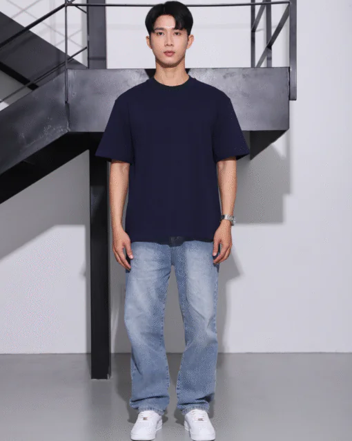 Áo thun Basic Loose | Navy Blue - Flagship - Hình ảnh 5