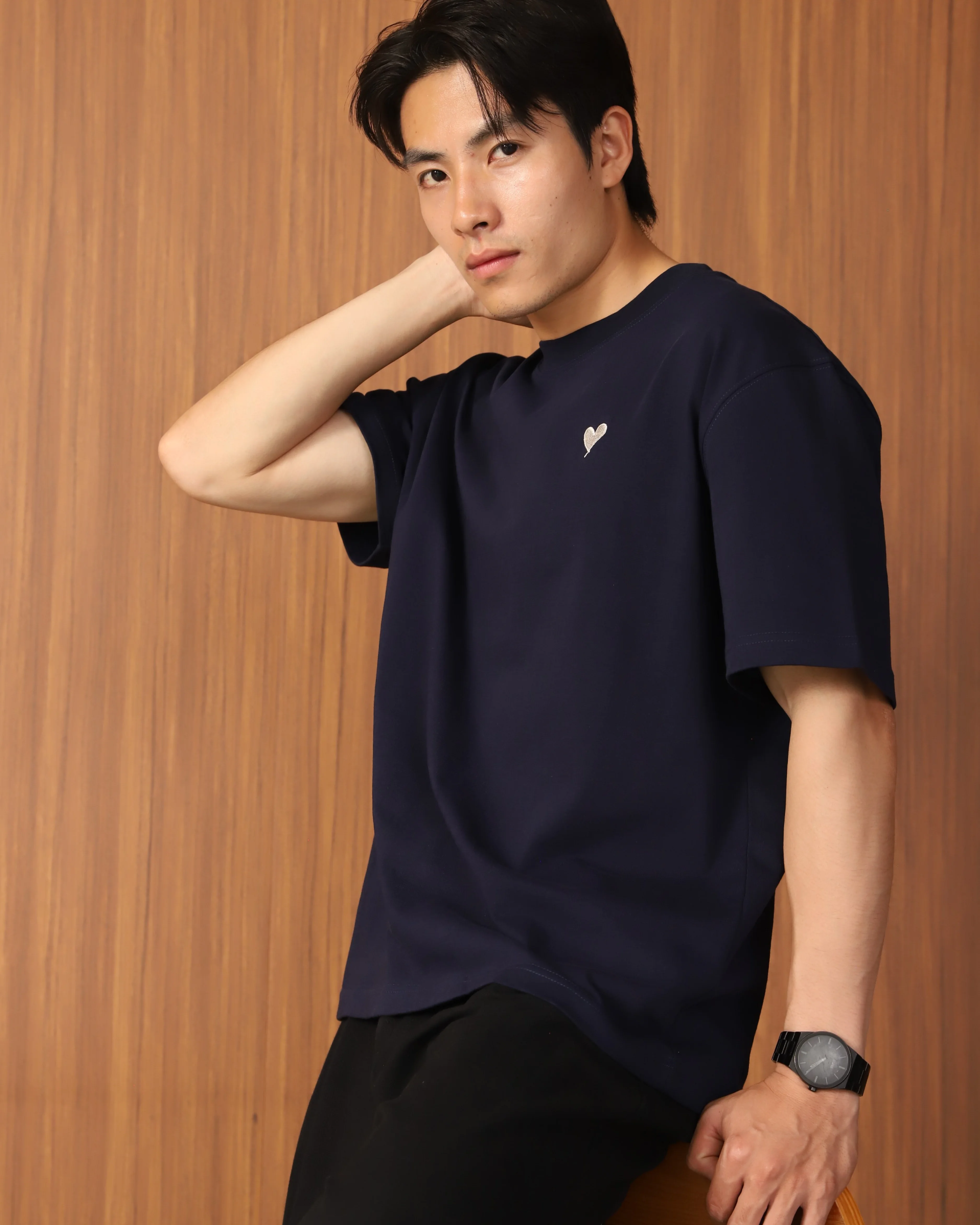 Áo thun Minimal Heart | Navy - Thêu Tim  Be | StepForward Collection - Ảnh 5