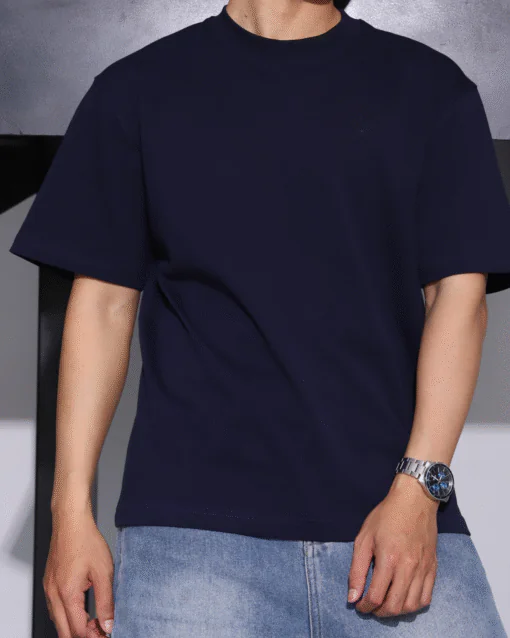 Áo thun Basic Loose | Navy Blue - Flagship - Hình ảnh 4