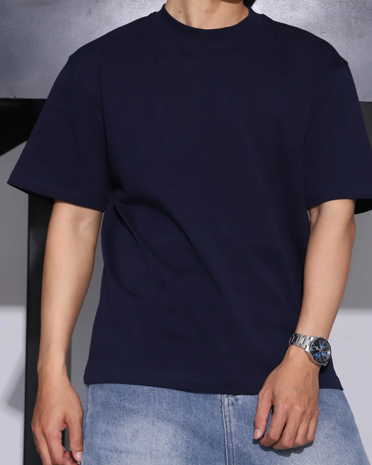 Áo thun Basic Loose | Navy Blue - Flagship - Ảnh 4