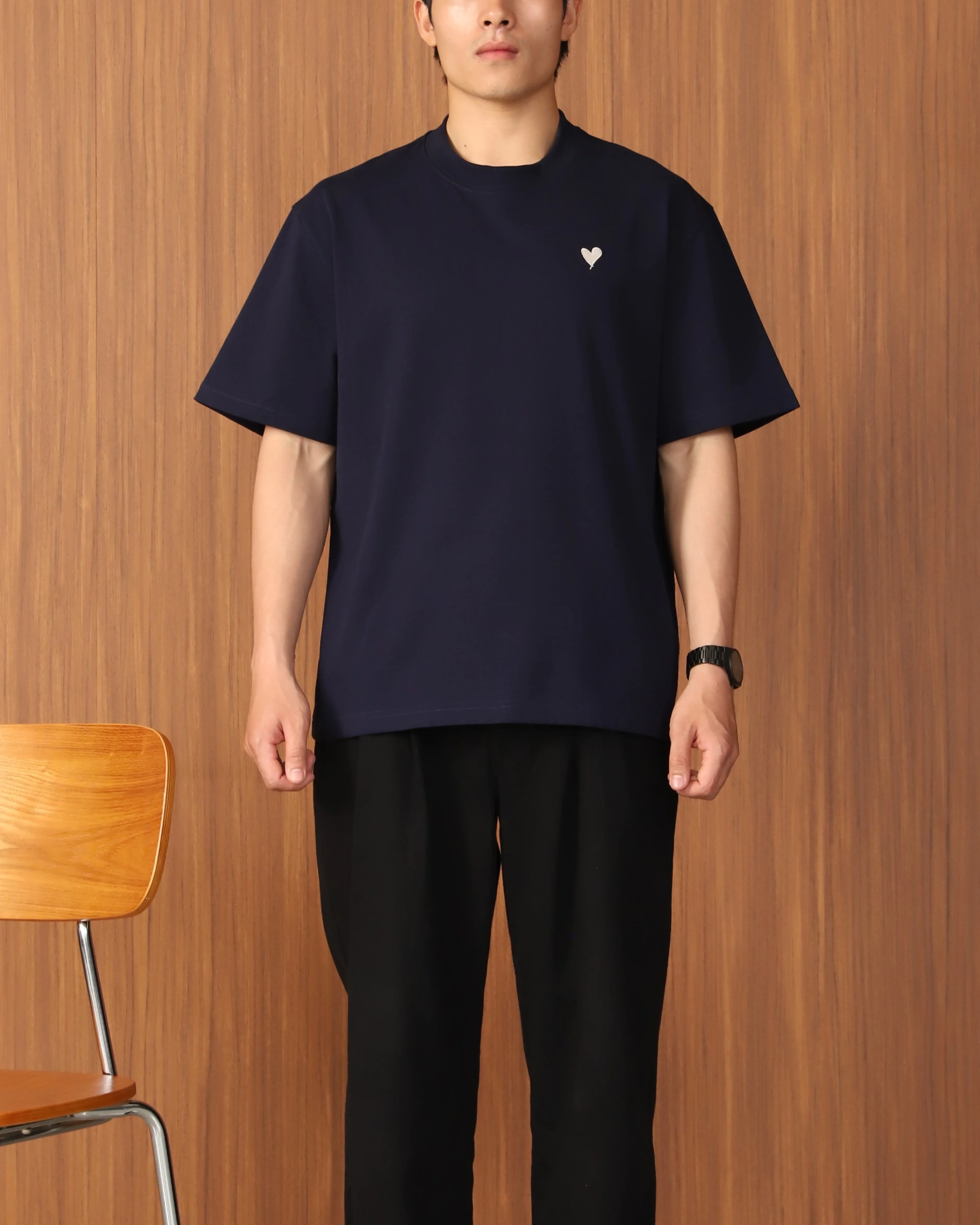Áo thun Minimal Heart | Navy - Thêu Tim  Be | StepForward Collection - Ảnh 4