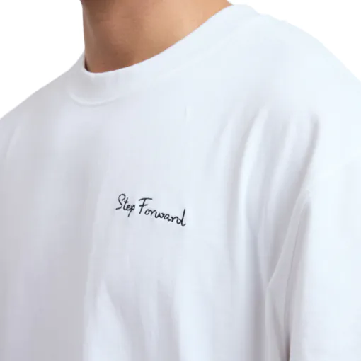 Áo thun StepForward | White | Thêu Trước Sau - Hình ảnh 3