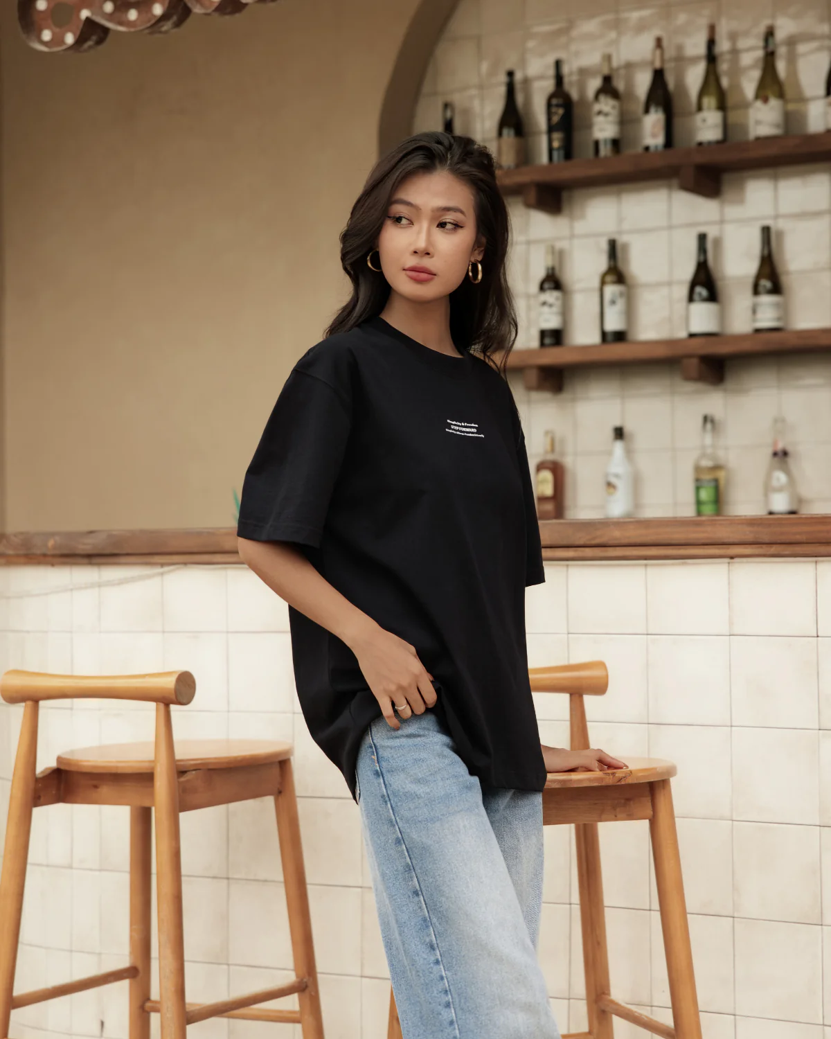 Áo thun Plastisol - Black | In giữa | StepForward Collection - Ảnh 5