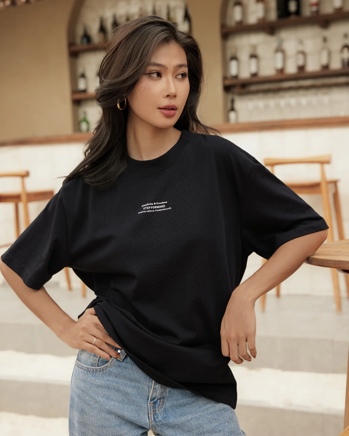 Áo thun Plastisol - Black | In giữa | StepForward Collection - Ảnh 6