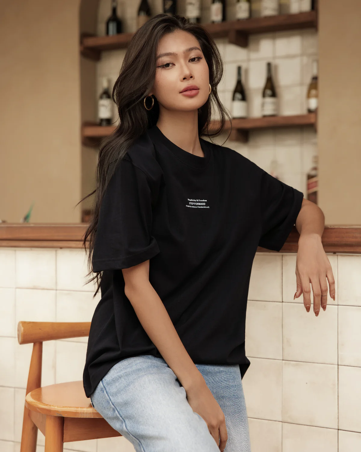 Áo thun Plastisol - Black | In giữa | StepForward Collection - Ảnh 7