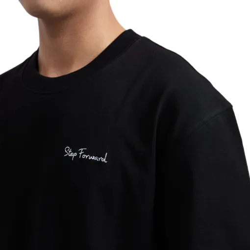 Áo thun StepForward | Black | Thêu Trước Sau - Hình ảnh 3
