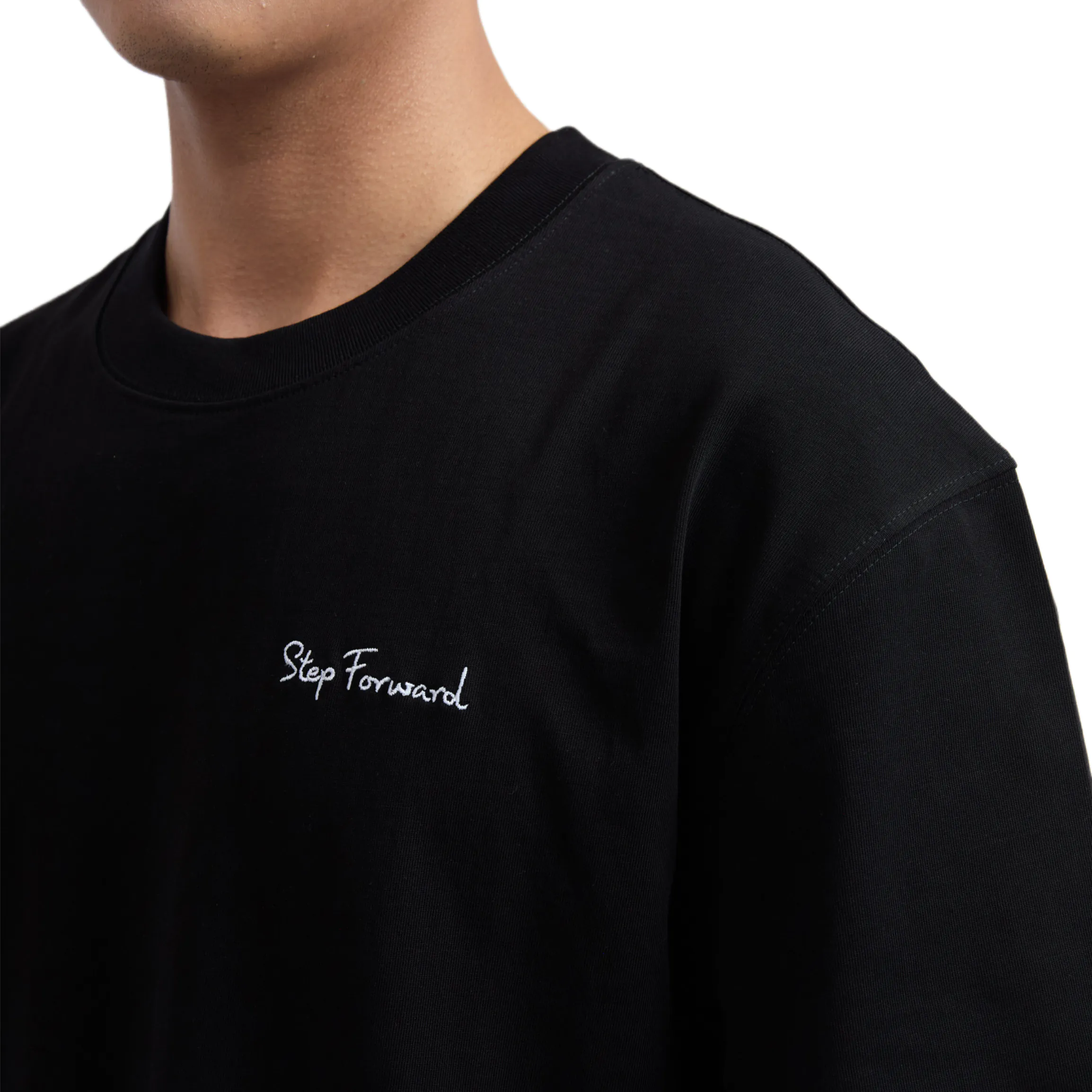 Áo thun StepForward | Black | Thêu Trước Sau - Ảnh 3