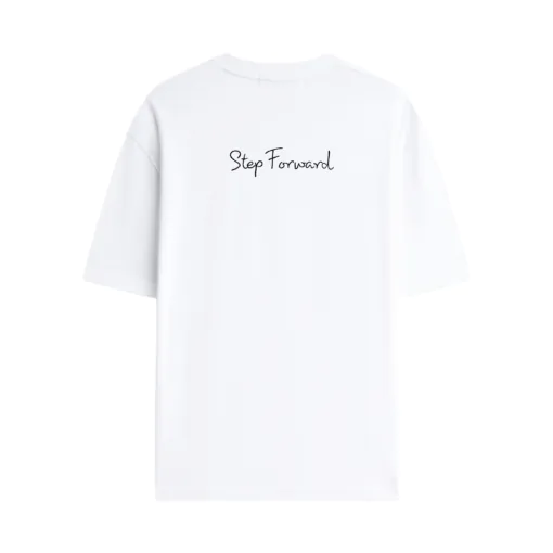 Áo thun StepForward | White | Thêu Trước Sau - Hình ảnh 2