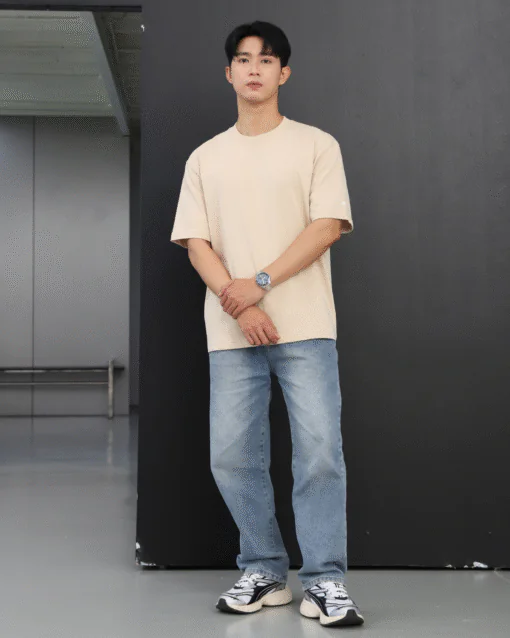 Áo thun Basic Loose | Oat Milk - Flagship - Hình ảnh 5