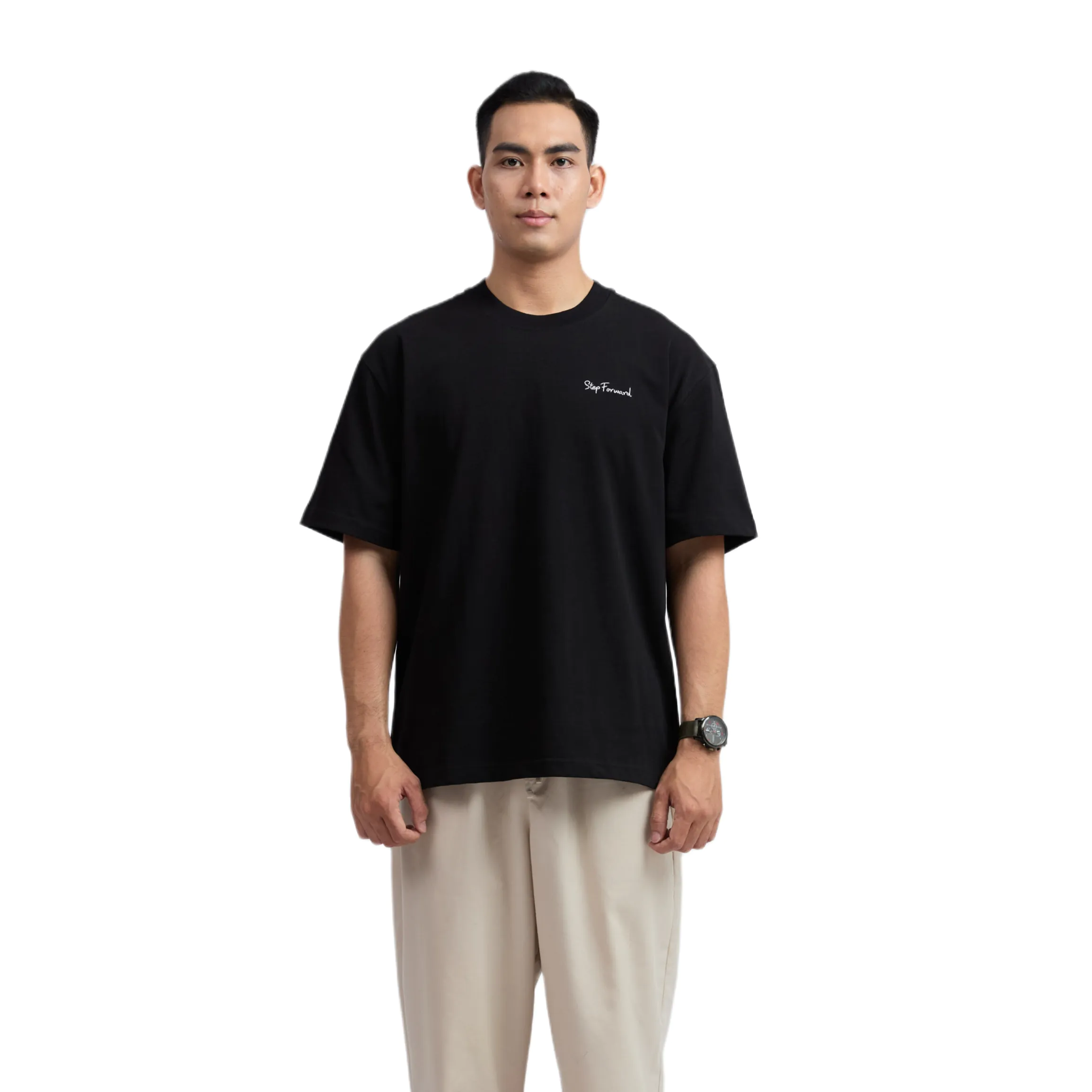 Áo thun StepForward | Black | Thêu Trước Sau - Ảnh 5