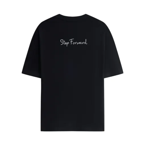 Áo thun StepForward | Black | Thêu Trước Sau - Hình ảnh 2