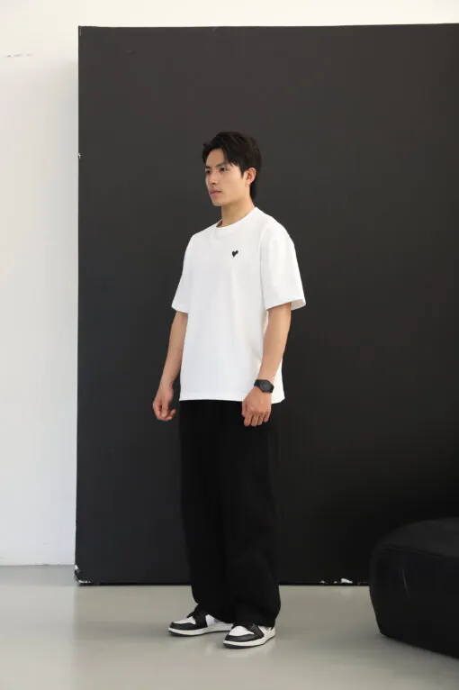 Áo thun Minimal Heart | White  - Thêu Tim  Navy | StepForward Collection - Hình ảnh 6
